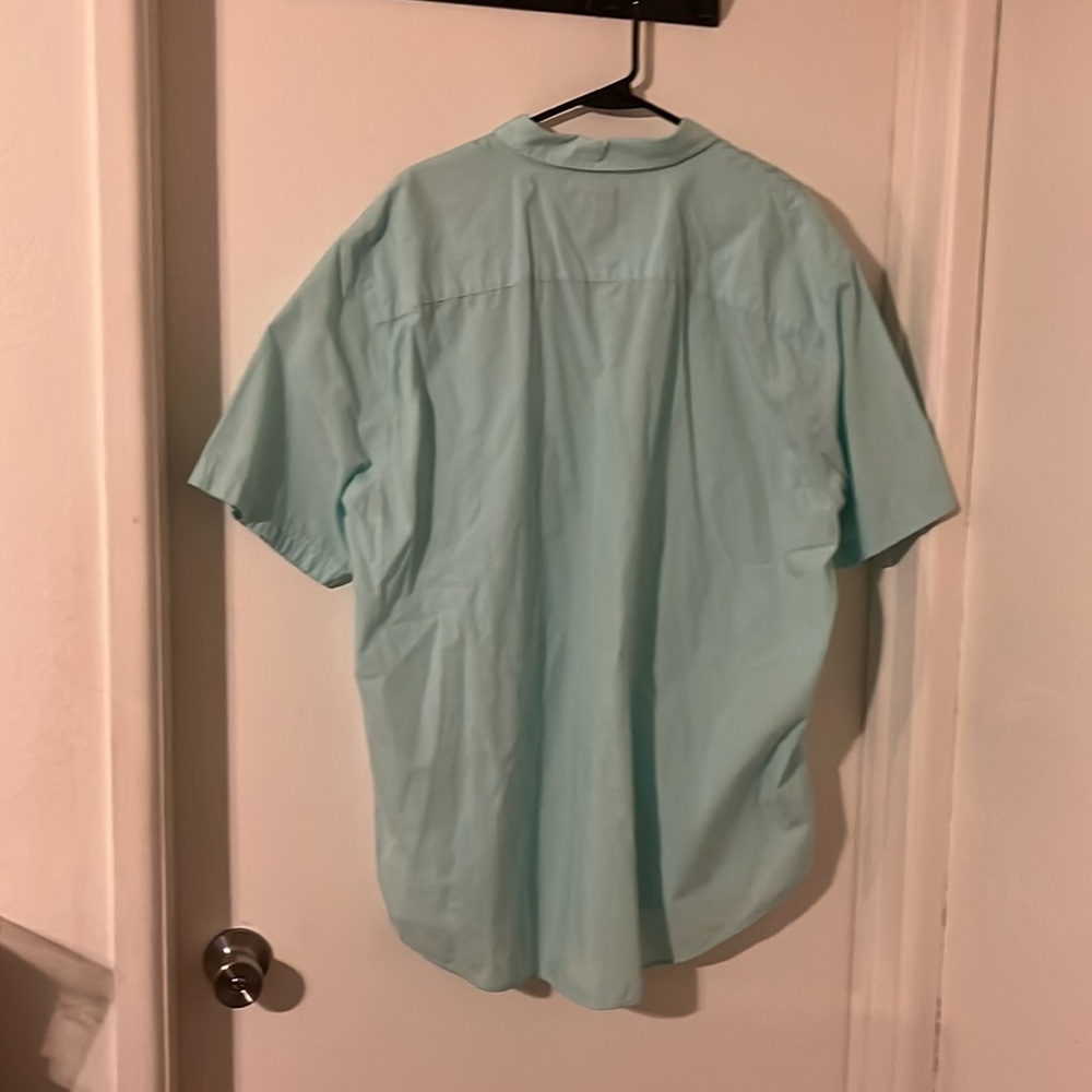 Men's Light Teal Button-Up Shirt - Picture 3 of 3